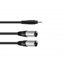 Laidas 3.5mm stereo - 2xXLR (K-K) 3m Omnitronic 